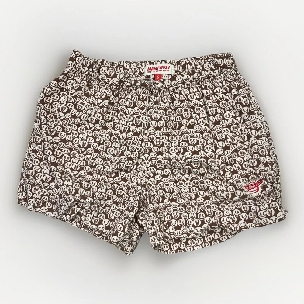 Mami Wata Made In South Africa Youth Funny Faces Shorts Size Small